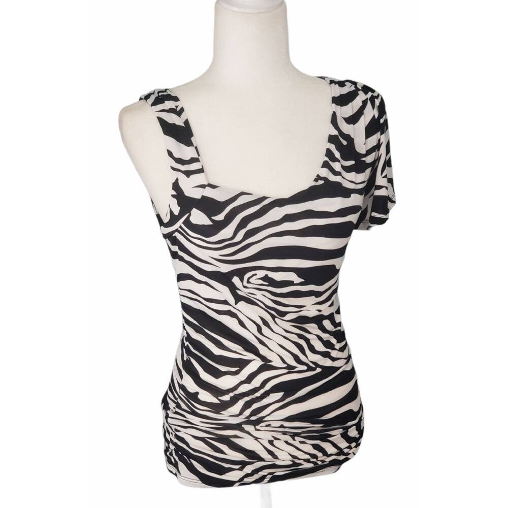 Red Pedal Zebra Print Tank Top & Short Sleeved Long Shirt or Shorty Dress